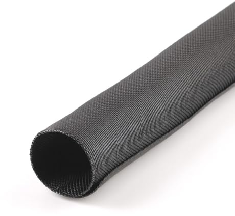 MGI SpeedWare Woven Mesh Split-Sleeve Wire Loom for High-Temperature Automotive Harness and Home Cable Management - 25 feet (3/4)