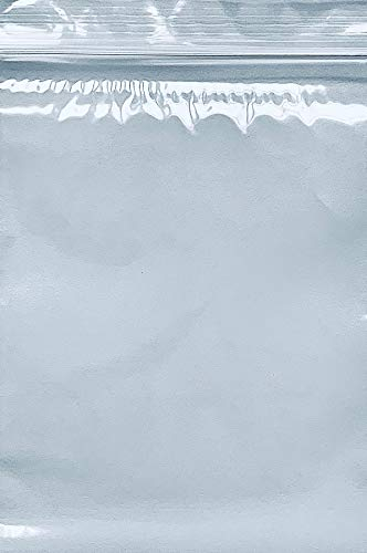 Paquete de 100 bolsas – 3.5 x 4.5 pulgadas, multiusos, lisas, reutilizables, resellables, de plástico transparente fuerte, bolsas de polietileno con cierre de cremallera (3.5 x 4.5 pulgadas)