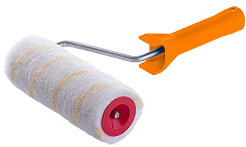 Rullo per pittura KADAX, rullo per pittura, rullo per pittura per pareti, pittura per facciate, rullo per pittura, pelo corto, materiale per pittura con manico in plastica (20 cm)