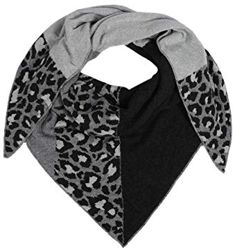 Zwillingsherz Dreieckstuch Stola Schal aus Kaschmir und Wolle für Damen Mädchen Jungen Kinder - Hochwertiges Cashmere Halstuch im Leo Animal Print - Damenschal für Sommer Herbst Winter