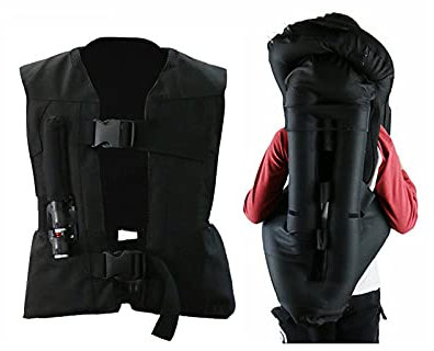 Schutzweste Reiten Airbag Anzug Anti-Sturz Reitanzug Schutzausrüstung Mechanischer Trigger 0,15-0,3 Sekunden Trigger Zum Schutz Ihrer Fahrsicherheit (S-L, 3 Größen) Fahrradausrüstung