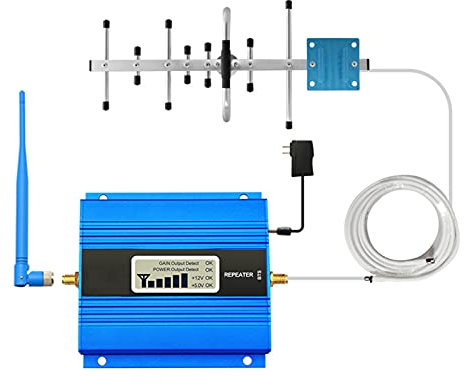 Frecuencia única Amplificador de señal de teléfono móvil Repetidor de Refuerzo + Antena Interior - Superficie Cubierta: 50-200㎡,900MHz