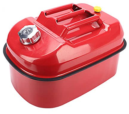 LOUFOU 10L/20L Benzineimer Tragbarer Ersatzkraftstofftank Benzinkanister für Motorräder und Autos Dieselkanister Kraftstoffkanister Rot