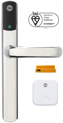 Yale Conexis L2 Smart Door Lock [NO Subscription Required] Remote Access from Anywhere, Anytime, No Key Needed, Works with Alexa, Google Assistant and Philips Hue - Chrome