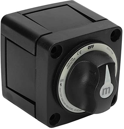 Batterieschalter 300 A Batterie-Wahlschalter Hochleistungs-3-Positionen-Marinebatterie-Trennschalter für Wohnmobilboote Caravan-Teile