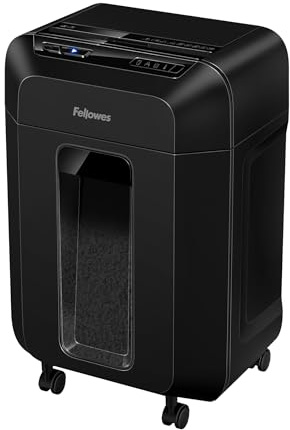 Fellowes Shredder AutoMax 90M – 90-Sheet Auto Feed, 9-Sheet Manual, Mini Cut, P4 Security, Sleep Mode, 17L Bin, Ideal for Home Office, Black