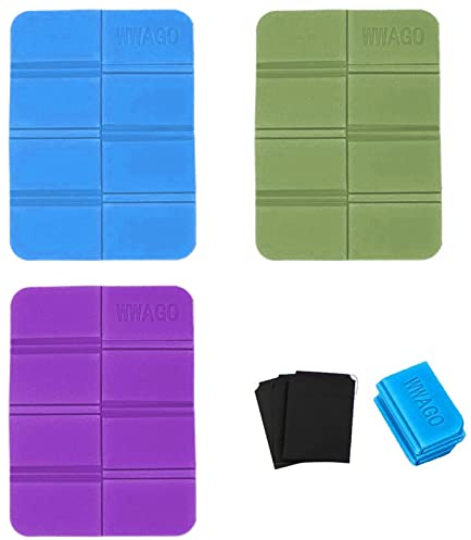Amfrpar 3 Stück Thermo Sitzkissen Outdoor Faltbar Sitzunterlage XPE Sitzmatte Wasserdicht Thermositzauflagen Tragbar Spielplatz Matte Kinder für Unterwegs Garten Camping Picknick Wandern