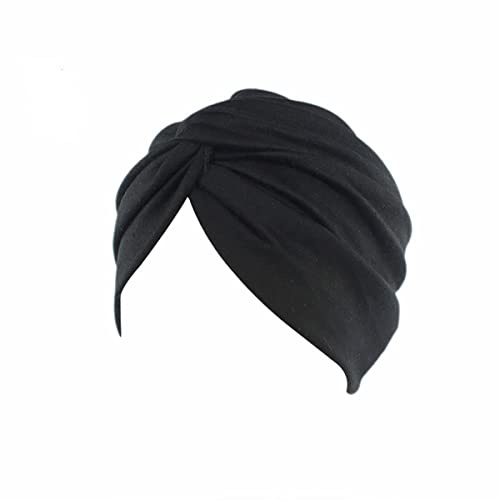 Luminary Bandana Damen – Reines Farbiges Elastisches Kopftuch oder Turban Damen – Vielseitiges Accessoire (DE/NL/SE/PL, Alphanumerisch, Einheitsgröße, Schwarz)
