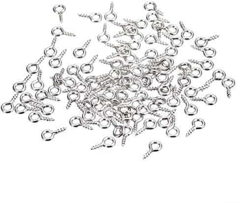 sourcing map 300 Stück Kleine Schraube Augenstifte Haken Mini Ösen Schrauben Gewinde 4x8x1mm Selbstschneidende Bolzen für Schmuck Herstellung Ergebnisse DIY Handwerk Neusilber | Haken mit Mini-Ösen, Gewindeschrauben, selbstschneidende Schraube für Schmuck, Herstellung, Zubehör, Heimwerken, Handwerk