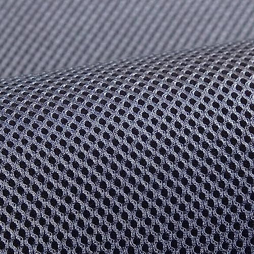 Tissu en maille pour haut-parleur 1 x 1,6 m, résistant à la poussière, insonorisé fait à la main, tissu d'ameublement, filtre acoustique radio, tissu de protection (gris foncé)