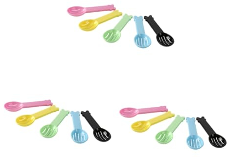 minkissy 15piezas Cucharas De Arena para Baño De Hámster Utensilios De Limpieza para Pequeñas Mascotas Colador Práctico y Durable