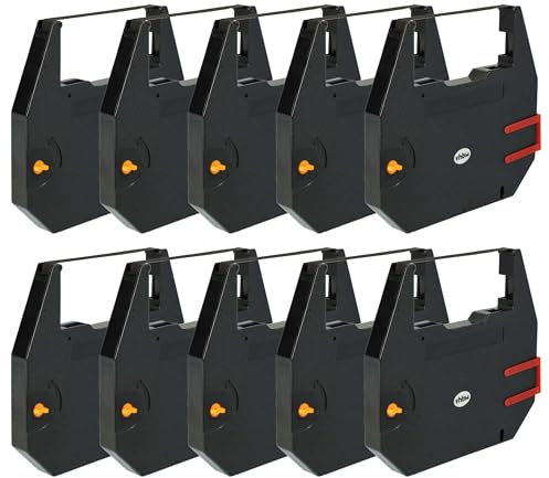 vhbw 10x Farbband Schriftband kompatibel mit Sumitronics TW 300, AX 210 Nadeldrucker, Bondrucker - Carbonband Schwarz