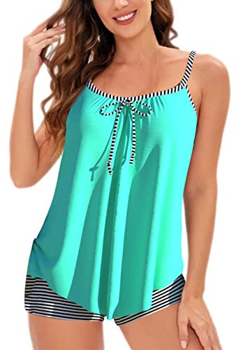 meerjungfrauenflosse extra lang Badeanzug beachkleider Damen Strand rückenfreies Oberteil high Waist Hose Damen Tankini mit Shorts Women's one Piece Swimsuits Tankini Sporthose mädchen