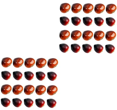 Cabilock 40stücke Künstliche Kastanien Dekorationen Für Fotografie Und Heimdekoration Mixed Lifelike Chestnuts Für Büro Und Tisch Geschenkideen