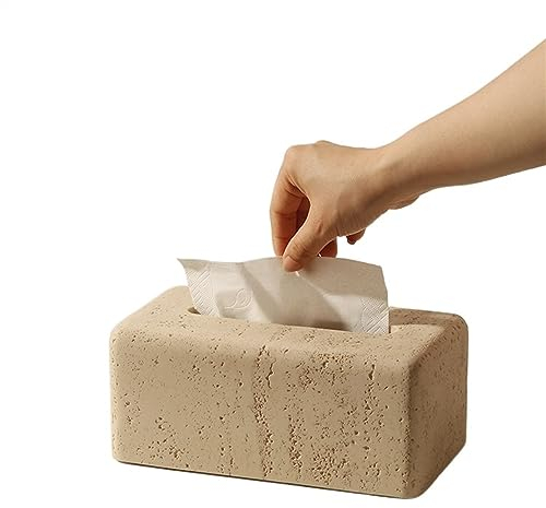 Kosmetiktücher Box Stein-Taschentuchbox, Saugbox, kreatives Esszimmer, Zuhause, Servietten-Saugnapfbox im Wohnzimmer für Esszimmer Badezimmer Schlafzimmer