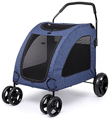 Haustier-Buggy Hundebuggys für große Hunde Kinderwagen Robuster Reisewagen für Hunde/Katzen/Haustiere Hundekinderwagen Buggy mit übergroßen Rädern