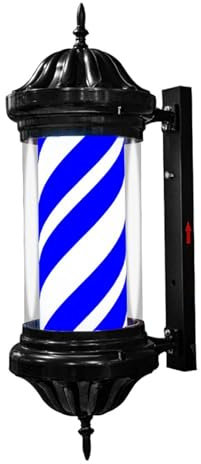 Barbershop LED Barbers Pole, Peluquería Lámpara De Giro LED Europea Retro Lámpara De Pared Lámpara De Señal Salón De Belleza Peluquería Peluquería Peluquería Lámpara De Giro,B