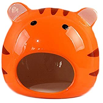 Happyyami Keramik Hamsterbett Hamsterhaus Mit Cartoon Design Langlebiges Tierversteck Für Chinchillas Und Kleine Nagetiere Mobiles Schlafnest Für Hamster Und Meerschweinchen