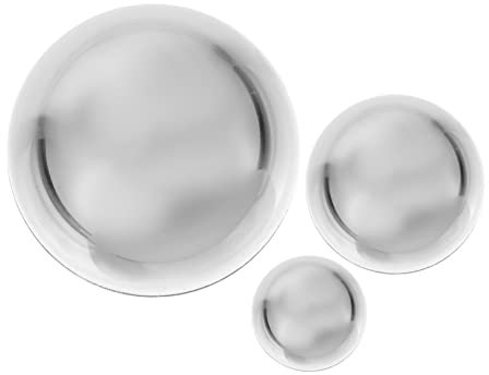 Veemoon Edelstahl Halbkugeln Spiegelpoliert 3 Stück 51mm 90mm 150mm Hohlkugeln Für Garten Und Wohnraum Dekoration Reflektierende Edelstahlkugel