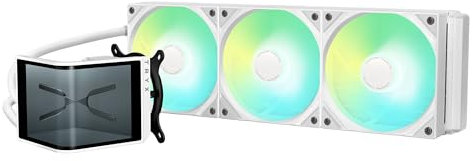 TRYX Panorama SE ARGB 360 Weiß | 360mm AIO mit drehbarem 6,5 AMOLED Display für anamorphe 3D-Effekte, 3x RGB-Lüfter - für LGA 1851/1700/1200/115X & AM5/AM4