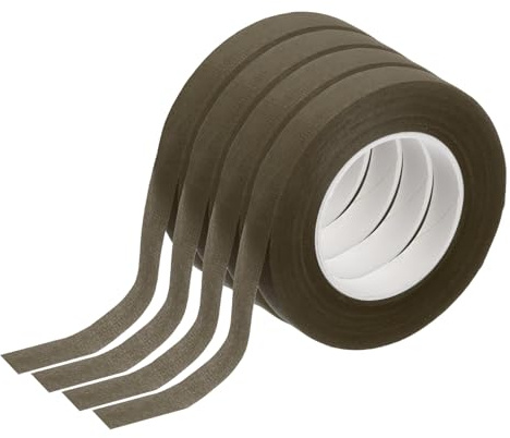 QUARKZMAN 4 Stück braunes Blumentape 1/2 x 29,5 Yards Floristenband Klebeband Blumenarrangement-Zubehör für künstliche Blumensträuße Stielumwicklung florale Handwerke Hochzeitsstrauß