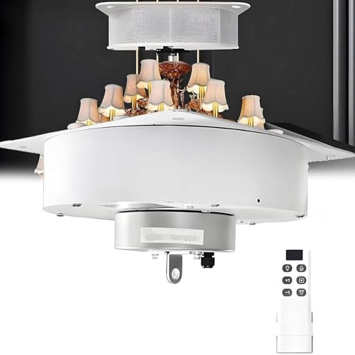 ZHPPED Electric Chandelier Hoist Lifter,Crystal Lamp Chandelier Hoist, 2 in 1 Chandelier Hoist Lifter19.69ft Lift Stroke, 40KG (88 Lbs)/70kg (154 Lbs) Optional, W/Remote Control 70kgload/6mlifting