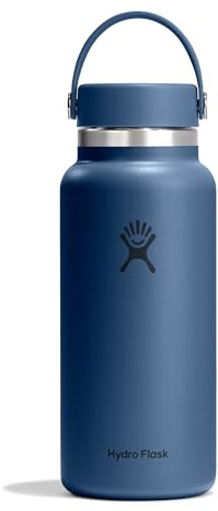Hydro Flask – Wide Flex Cap 946 ml (32 oz) Bottle | Edelstahl, auslaufsicher – Kalt 24 Std., heiß 12 Std. isoliert – Harbor Blue