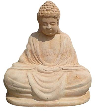 Buddha ca. 33 cm echt Terracotta Terrakotta Garten Deko Pyramide Figur