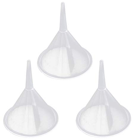 3PCS Entonnoir Transparent, Entonnoir Cuisine, Mini Entonnoirs en Plastique pour Transfert De Parfum Liquide Sable, pour Transfert Liquide De Poudre Huile Alimentaire