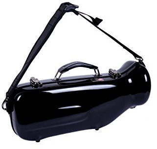 Crossrock Trumpet CRF1000TRBK1 - Carcasa rígida de fibra de vidrio con correas para mochila, color negro