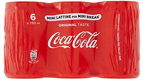 6 X Coke Cola Mini Dose Original Taste Cola 150 ML Italiano bevande senza alcol