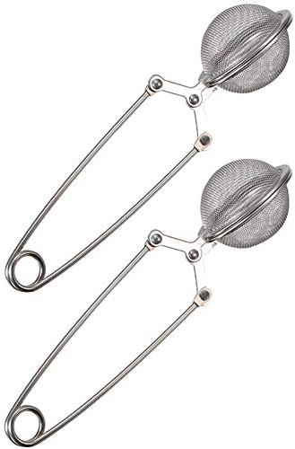 Xinlie Premium Teesieb aus Edelstahl Teezange Teesieb aus rostfreiem Edelstahl Teeei mit Teefilter Teesieb Teesieb Teefilter Teefilter Tee-Ei Teeei aus Edelstahl, Teesieb für Teeliebhaber(2 Stück)
