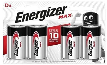 S15276 ENERGIZER D SIZE MAX, PACK OF 4