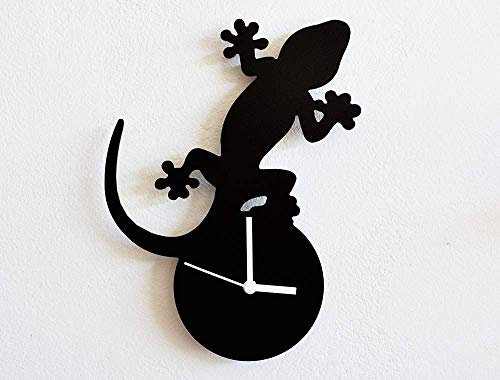 Salamandre gecko Lézard Silhouette - Horloge murale
