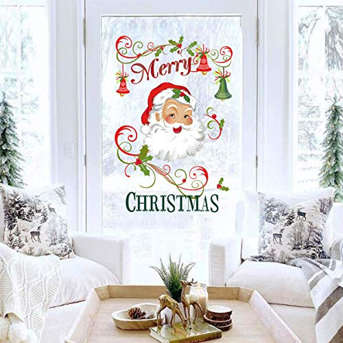 Decalplanet Fensterbild Weihnachten Schneeflocken Wandtattoos Abnehmbare Fensterdeko Aufkleber Wandsticker Winter Wandaufkleber Wohnzimmer Flur