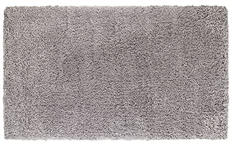 PANA® Große Premium Badematte - Hochflor - 70 x 120 cm - Farbe: Grau | Ultraweiches Gehgefühl - Extrem saugstark - Rutschfeste Unterseite - OEKO-TEX Standard - Waschbar bei 30° - Großes Format