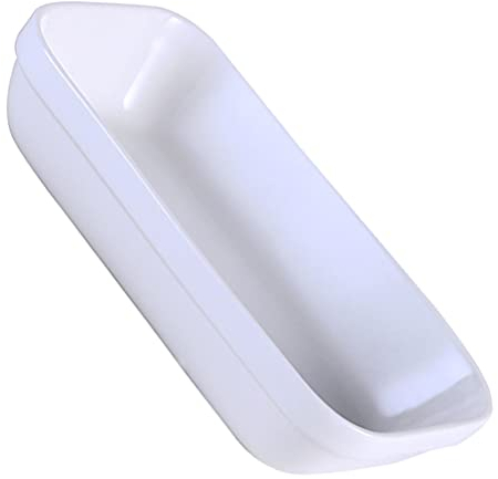Cabilock 1pezzi Piatto in Ceramica Rettangolare Per Snack Bianco Per Contenere Salse Contorni e Altri Alimenti Utilizzabile in Casa Hotel o Pasticceria