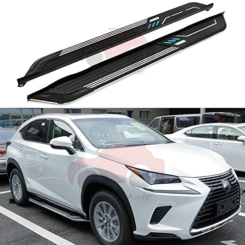 FANTE 2 estribos laterales, barras Nerf, pedales laterales, protector de aluminio para Lexus NX NX200 NX300h 2015-2021