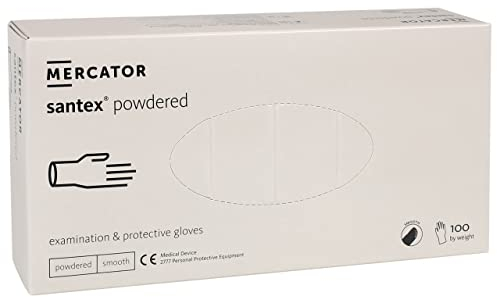sarcia.eu Mercator Classic Long Nitrile Gloves Blue Pack of 100, White, XL
