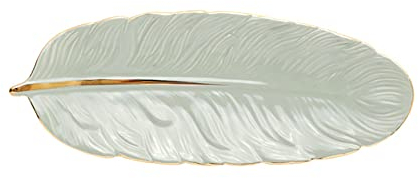 Piatti da insalata in ceramica, piatti da 10 ~ 35,6 cm, piatti da portata per antipasto, sushi, frutta (verde chiaro, 25,4 cm)