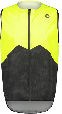 AGU Unisex-Adult Giallo Gilet Body Compact Commuter HI-VIS Nero, XL