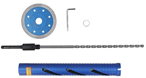 BORDSTRACT Diamond Concrete Core Drill Bit，240mm/9.5inch Dry Wet Core Drill Bit 5/8‑11 Thread for Hard Concrete Brick and Block