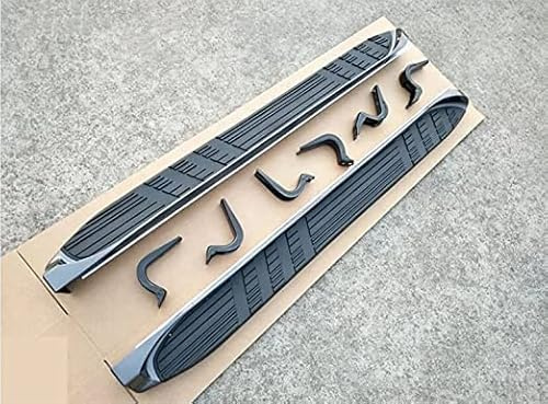 QCHIAN Barra Lateral de Pasos para Toyota Land Cruiser Prado 120 FJ120 LC120 2003-2009, Escalones Laterales Barra Paso Pedales Lateral Coche, Faldón Lateral, Soportes de Tablero Lateral Accesorios