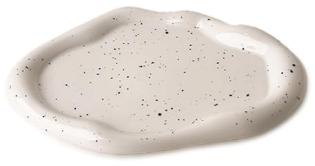 Yuaaoh Keramik Schmucktablett Schmuckteller Aesthetic für Ring Uhren Schlüssel Ohrringe Halsketten, Schmuck Tablett Wolke Schmucktablett Weiß Dekor Eingang Wohnkultur (Länglich)