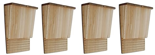 Dekor-Fledermaushäuser 4 Stück 22x12x34 cm Holz-Haus & Garten