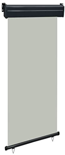 Balkon-Seitenmarkise, Seitenmarki Sonnenrollo Sonnenschutz Seitenrollo Geeignet für Garten Innenhof Terrasse Balkon 85x250 cm Grau