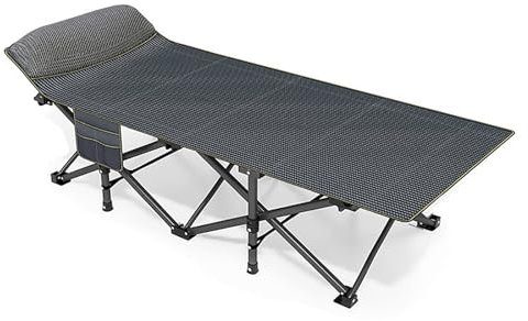 WANGCEPLSD Feldbett, Campingbett, Foldable Bed, Reise-Campingbetten mit Tragetasche, Tragbar für Das Home-Office Im Freien, Tragfähigkeit von 250 Kg(Medium)