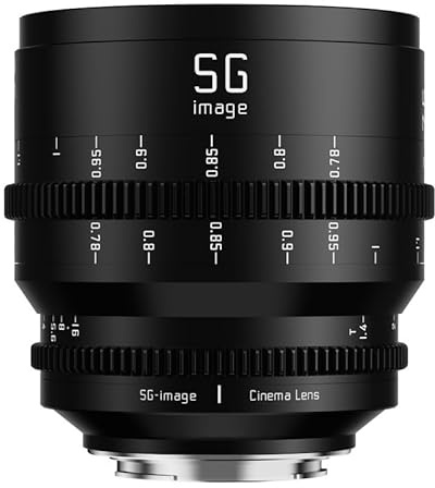 SGimage - Objetivo cine, 75 mm, T1.4, formato completo, distancia focal fija para cámaras de montaje E para A7 III IV A7RIV A7SIII A7C A9