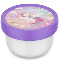 Mepal - Obstbox Campus - Snackbox für Kinder - Spülmaschinen- und mikrowellenfest - BPA-frei - 300 ml - Unicorn Glow