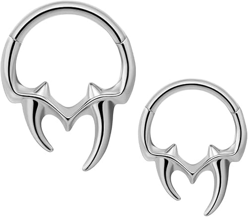 TTPSRY Tribal Drachenzahn Segment Ring Nasenpiercing Septum Clicker Chirurgenstahl Körperschmuck